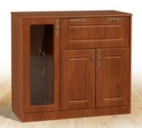 Фото mebel-dlya-gostinits комод венеция в-11 со вставкой из стекла производитель Марибель