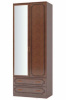 Фото Шкаф Лакированный ШР-2 (82) двухдверный с зеркалом от производителя Браво-мебель в Керчи по цене 19&nbsp;310 ₽