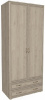 Шкаф Карина ШК-1005 (90) двухдверный (гикори джексон светлый, гикори джексон светлый,(Лером))