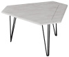 Стол журнальный Тет 450 (металл, мдф-белый бетон,  черный (Калифорния) )