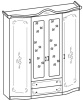 Фото Шкаф Сильвия (190) четырехдверный от производителя Ставрополь Мебель в Керчи по цене 32&nbsp;170 ₽