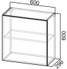 Фото Кухня Геометрия шкаф навесной ШГ600 (60) от производителя  в Керчи по цене 10&nbsp;930 ₽