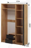 Фото Шкаф Ольга-4 (153) трехдверный от производителя Фант-мебель в Керчи по цене 25&nbsp;930 ₽